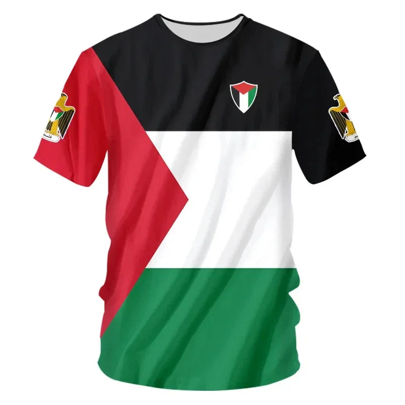 Palestine Flag Football T Shirts