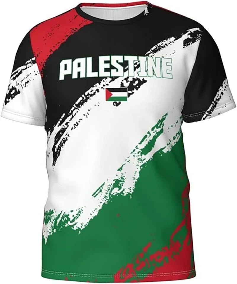 Palestine Flag Football T Shirts